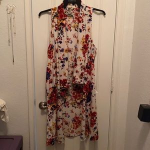 Floral duster vest